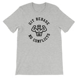 Git Rebase No Conflicts T-Shirt for Developers - Programmer Tees From Made4Dev.com
